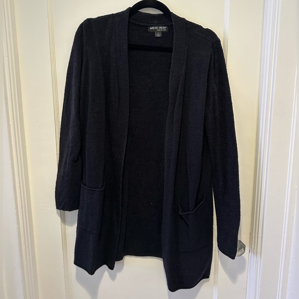 Barefoot Dreams Cozychic Lite Black Cardigan